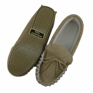 Luxury 100% Pure Sheepskin Moccasins & PVC Sole - HandMade in the UK - Picture 1 of 5