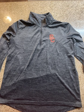 usc Heather Gray quarter zip Cover