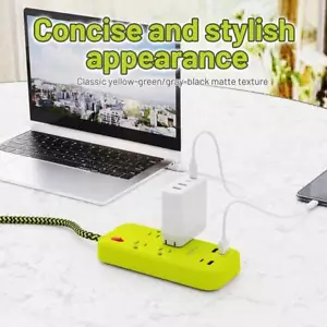 OMNIBAR 6 Ft Power Strip Surge Protector - 4 Outlets 4 USB Ports (3 USB A), - Picture 1 of 4