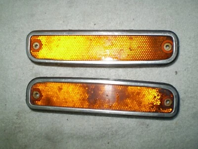 Par de 1973-1980 CHEVY GMC Pickup Truck luzes indicadoras laterais lentes âmbar #4 - Imagem 1 de 4