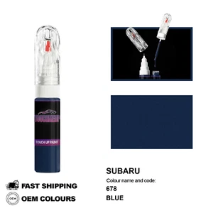 FOR SUBARU BLUE 678 Touch Up Paint Pen Brush Fix Kit Scratch Chip Set Mark - Picture 1 of 8