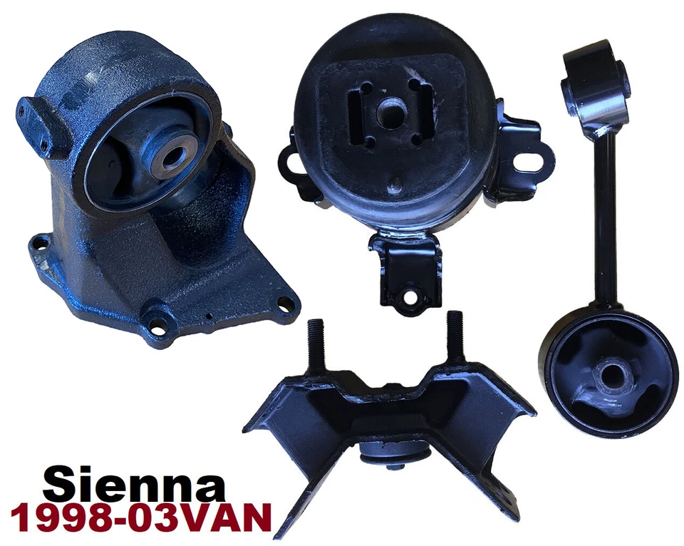 Soportes de motor 9M1200S 4 piezas aptos para Toyota Sienna 1998-2002 para motor y transmisión Foto 1 de 1