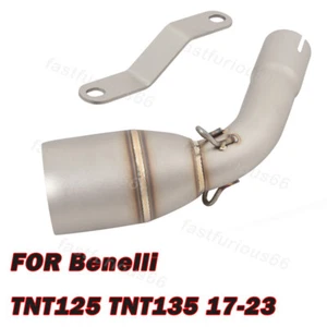 For Benelli TNT125 TNT135 17-2025 Motorcycle Exhaust Mid Link Pipe Slip On 51mm - Picture 1 of 8