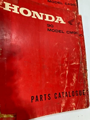 LISTA DE PIEZAS DE FABRICANTE ORIGINAL HONDA CATÁLOGO E ÍNDICE MODELO 90 CM91 VINTAGE Foto 1 de 2