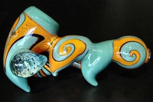 California Made Sherlock Pipe with Synthetic Opal Marble "Vintage" made in 2004 - Picture 1 of 4