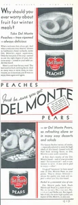 1931 DEL MONTE Peaches and Pears sliced canned fruit vintage ART PRINT AD health - Picture 1 of 1