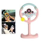Simulated Steering Wheel for Kids Early Educational Sounding Toy Pink