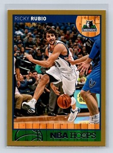 2013-14 Panini NBA Hoops RICKY RUBIO #152 TIMBERWOLVES GOLD PARALLEL
