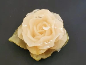 Rose Shaped Large Floating Candle 4.5" Pink New - Picture 1 of 7