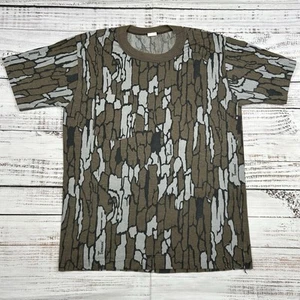 Vintage 80s Trebark Camo T-Shirt 50/50 Medium Thin USA Made Pocket Tee - Picture 1 of 7