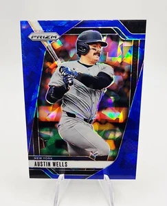 2025 Panini Prizm Baseball BLUE ICE AUSTIN WELLS No.212 NEW YORK - Picture 1 of 2