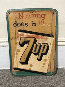1956 Nothing Does It Like 7up Soda Schild - Bild 1 von 3