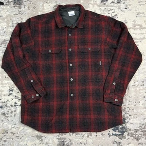 Columbia Windward Men's XL Button Up Plaid Shirt Heavy Lined Flannel - Picture 1 of 13