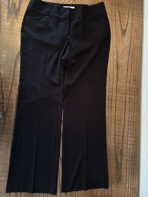 Pantalones de vestir para mujer White House Black Market pierna acampanada elásticos negros talla 6S Foto 1 de 4