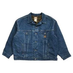 Chaqueta De Colección Carhartt J11 DST Denim Manta Forrada 3XL XXXL Camionero Bombardero Jean - Imagen 1 de 5