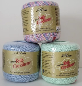 NEU Strick-Cro-Glanz Häkelgarn 100% Baumwolle ~ mintgrün kristallblau pastellfarben - Bild 1 von 5