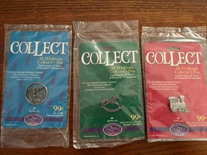 All 3 Hallmark Keepsake Collector's Lapel Pins, 25th Anniversary, 1998 - Picture 1 of 4