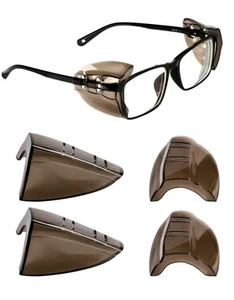 2 Pairs Eye Glasses Side Shields, Flexible Slip on Side Shields for Prescript... - Picture 1 of 7