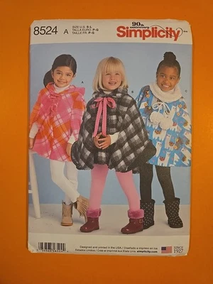 SIMPLICITY PATTERN   8524 CHILDS' PONCHO / Size S-L - Image 1 of 3