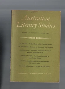 ESTUDIOS LITERARIOS AUSTRALIANOS, JUNIO 1963 - Imagen 1 de 1
