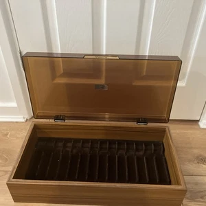 VHS Video Cassette Storage Case 14 Tapes Vintage 1980’s Hinged Lid Retro - Picture 1 of 11