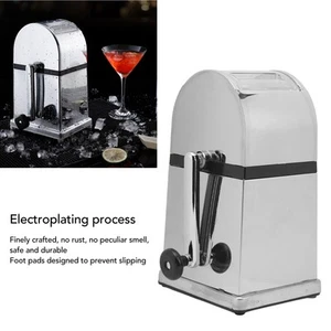 Manual Ice Crusher Hand Crank Shaved Ice Machine with Transparent Cover - Picture 1 of 12