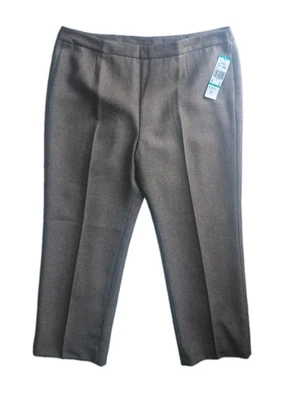 Le Suit Lined Taupe Side Zippered 100% Polyester Dress Slacks -  Size 16  - Image 1 of 4