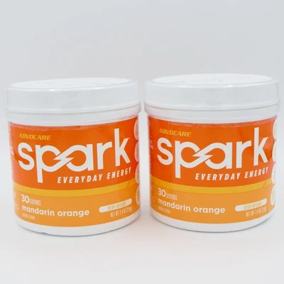 Advocare Spark Everyday Energy Mandarin Orange 2 Pack 30 Servings Ea BB 12/25+ - Image 1 of 3