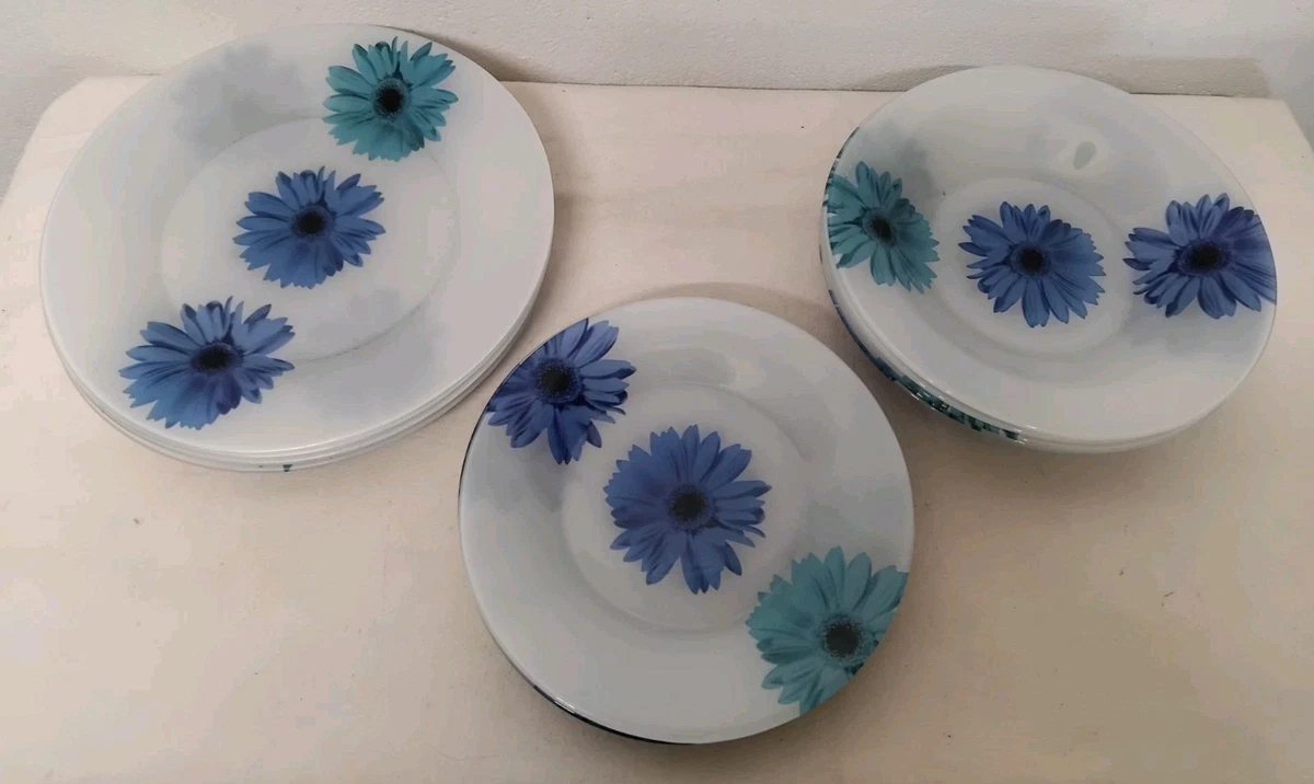 Lot De 4 Assiettes Plates En Grès, Bleu, D28 Cm FEZ | Maisons Du Monde