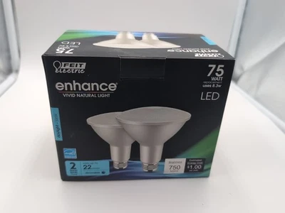 Feit Electric 75W LED replacement Bulbs  (2)-2  packs ( 52987)  FS - Image 1 of 3