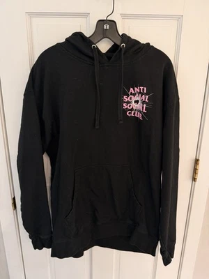Anti Social Social Club Mind Games Hoodie (Black) size XL - Image 1 of 4
