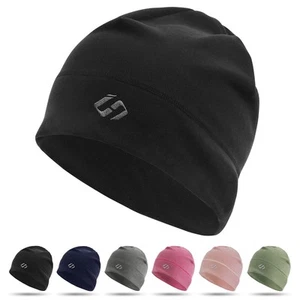 Thermal Running Hat - Men's Skull Cap Cycling Cap Under Helmet Black - Picture 1 of 7