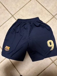 FC Barcelona Soccer Shorts # 9 Lewandowski Men’s Size Small - Picture 1 of 5
