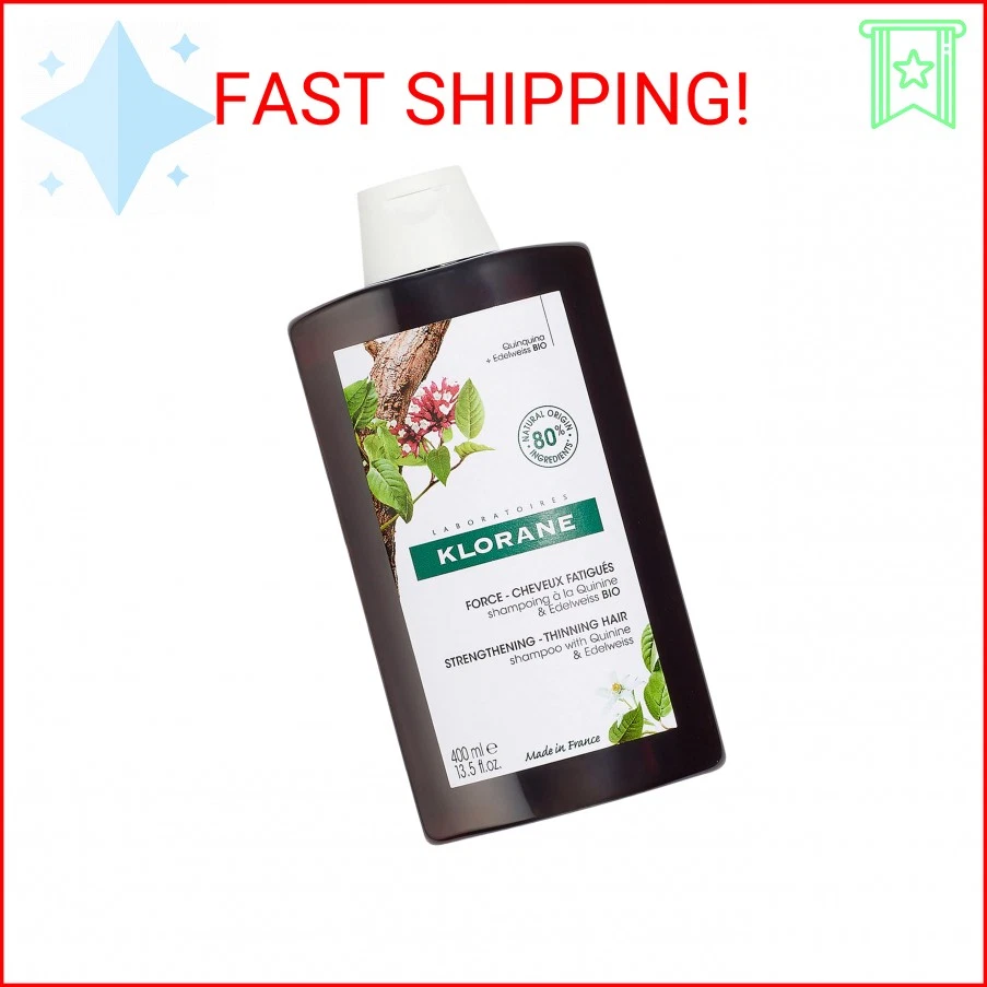 Klorane Strengthening Shampoo with Quinine - Dermatologist-Tested - Natural Alte - Image 1 of 2