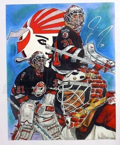 Jim Carey "Ace" Portland Pirates (Capitals goalie) AHL Signed 16x20 Collage - Picture 1 of 1