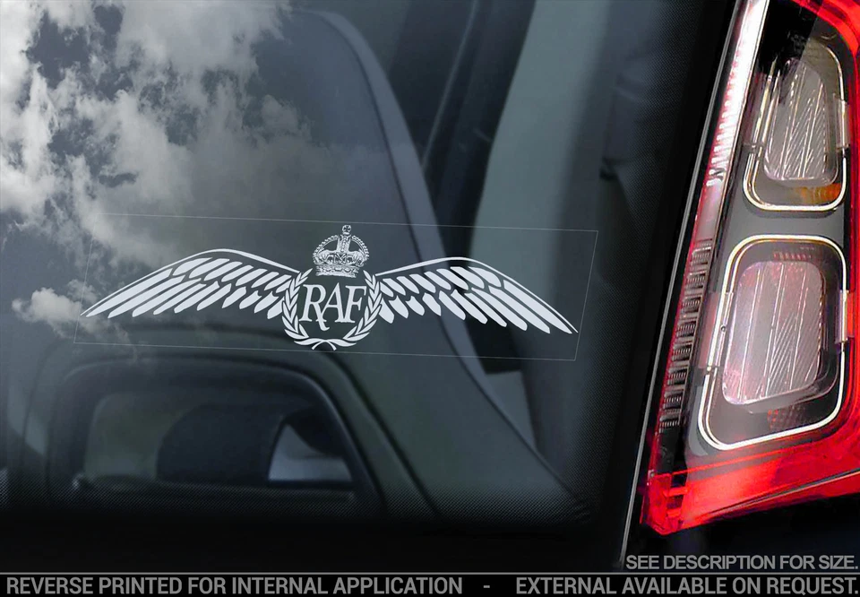 Royal Air Force - Autofenster Sticker - Raf Flügel Crest Zeichen Logo - V02 - Bild 1 von 1