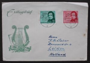 SC15 EAST GERMANY DDR 1956 FDC Centenary of the death of Schumann 8/10/56