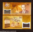 SINGAPORE 50 DOLLARS 2017 P-62 CIA 50th Anny COMMEMORATIVE POLYMER UNC BANK NOTE