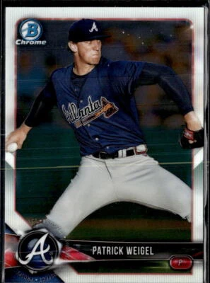 2018 Bowman Chrome Patrick Weigel Atlanta Braves #BCP190  4 Card Lot - Image 1 of 2