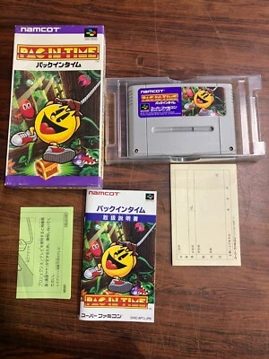 PAC IN TIME Nintendo Super Famicom NES CIB Boxed Tested Japan - Image 1 of 3