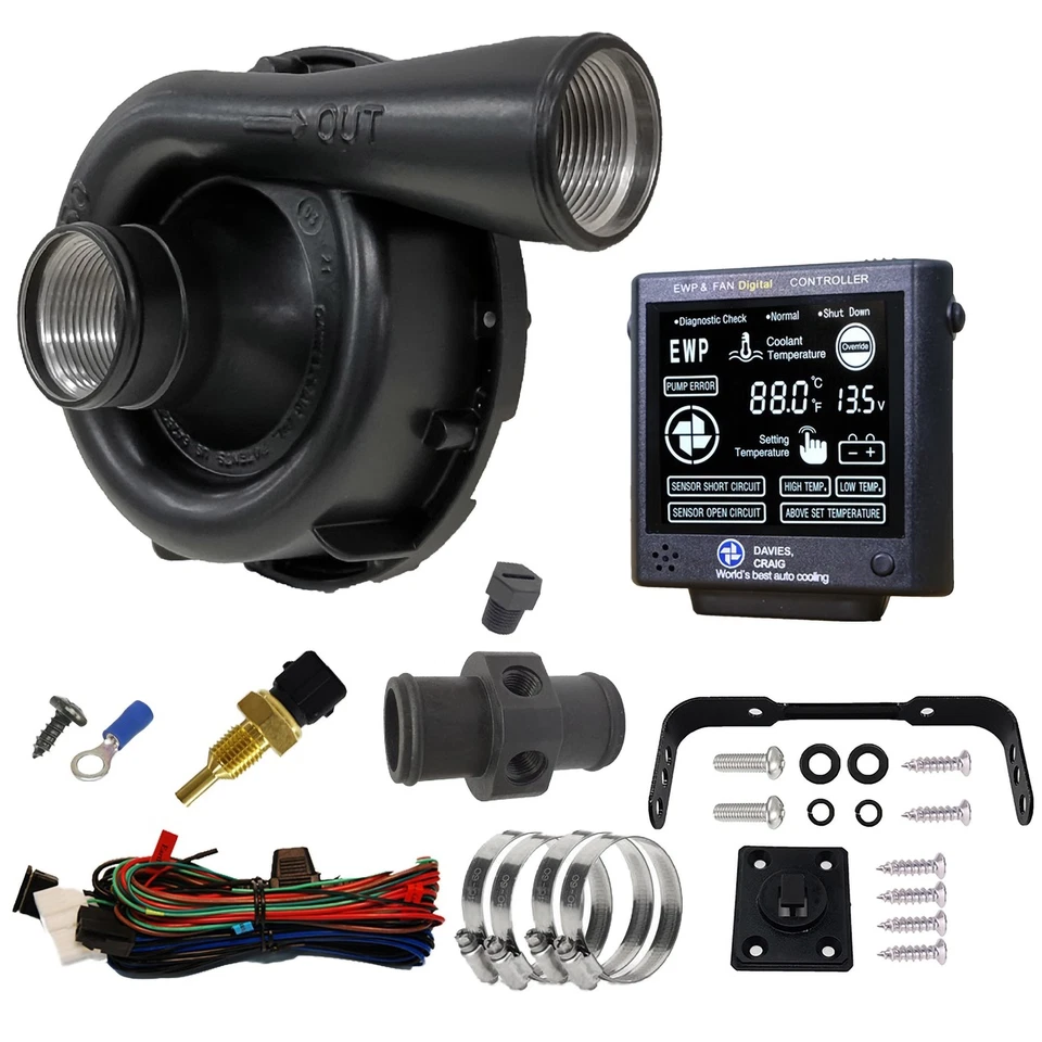Davies Craig EWP150 Alloy Water Pump & Digital Controller Combo Pack - Black - Image 1 of 4