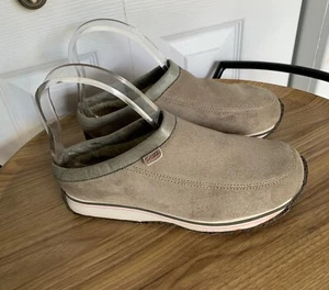 Womens Vans Suede Street Clog II Shoes Size 8.5 Slip-On Beige - Picture 1 of 17