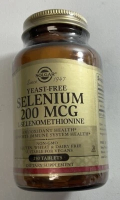 Selenio sin levadura Solgar 200 mcg 250 comprimidos - caducidad 08/2025 Foto 1 de 4