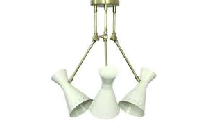 3 Light Arms Sputnik Pendent Lights Mid Century Brass Fixture in Brushed Brass - Picture 1 of 5