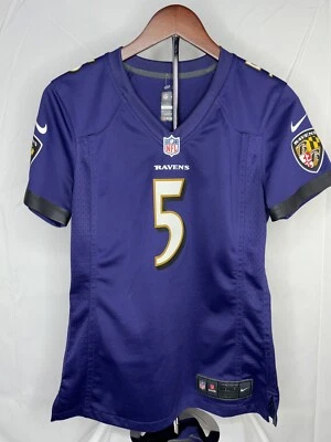 Baltimore Ravens Joe Flacco 耐克女式 NFL 足球球衣 S 码 — 第 1/4 张图片