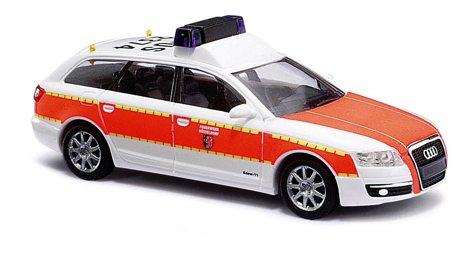 Busch 49659 Audi A6 Avant Pompiere Düsseldorf HO 1:87 NUOVO - Immagine 1 di 1