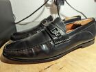 Santoni Bit Loafers Shoes Black Soft Leather Size 12 D Made In Italy