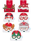 Novelty Christmas Xmas Clear Glasses Specs Fancy Dress Party Santa Reindeer Tree