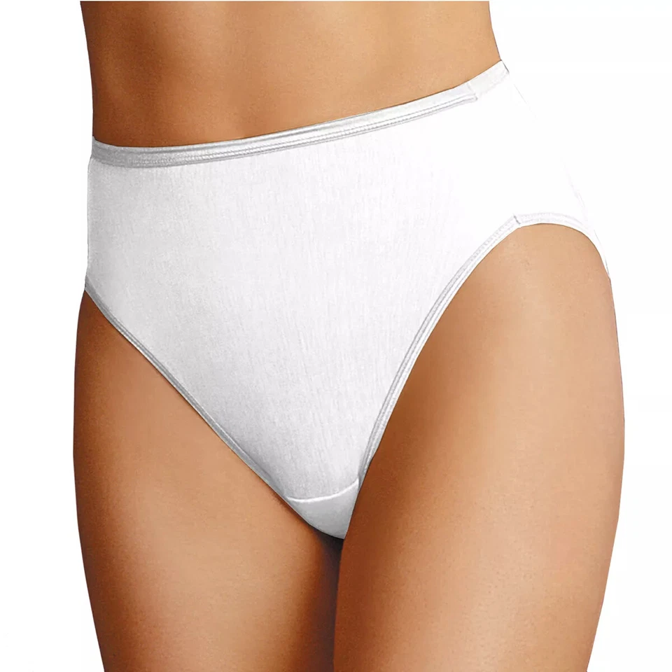 4 Pairs Vanity Fair Hi Cut Illumination 13108 Panty Star White Size - 10 / 3xl