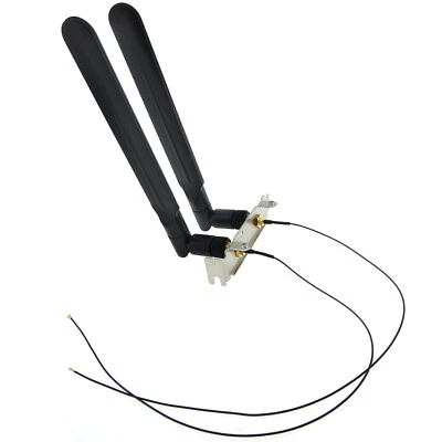 M.2 Extension Cable 8dBi AC WiFi Wireless Antenna Mini PC Low Profile Bracket - Image 1 of 4
